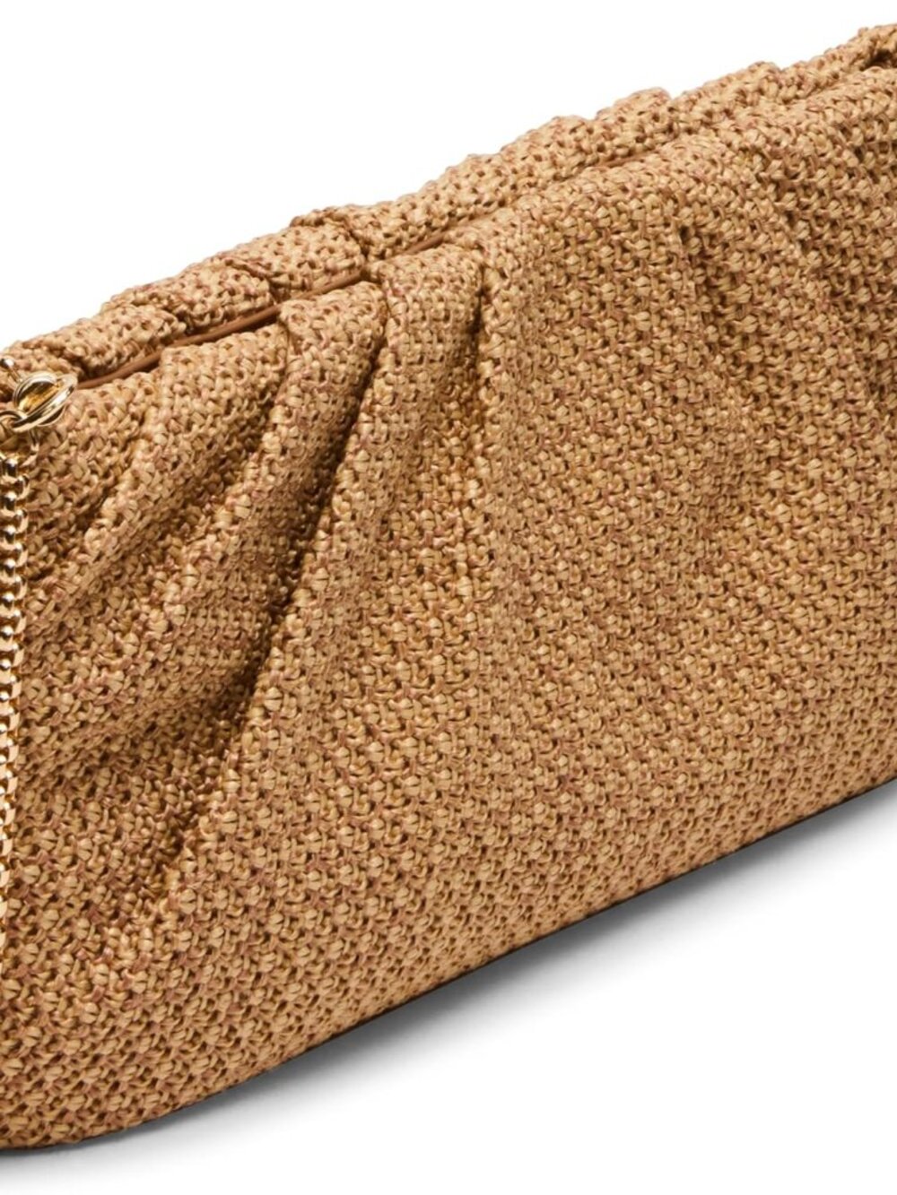womens Palomaa Pleated Raffia Clutch - Picture 5 of 7